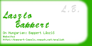 laszlo bappert business card